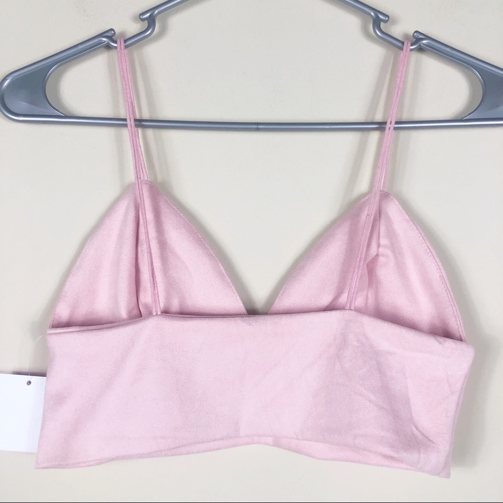 ✨SOLD✨ NWT Blush Pink Faux Suede Cropped Tank Top - Picture 6 of 6